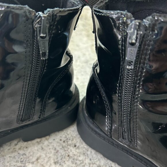 Zara | Disney Mickey Mouse Patent Leather‎ Combat Boots | SZ 34 (US Size 2) - Picture 7 of 13